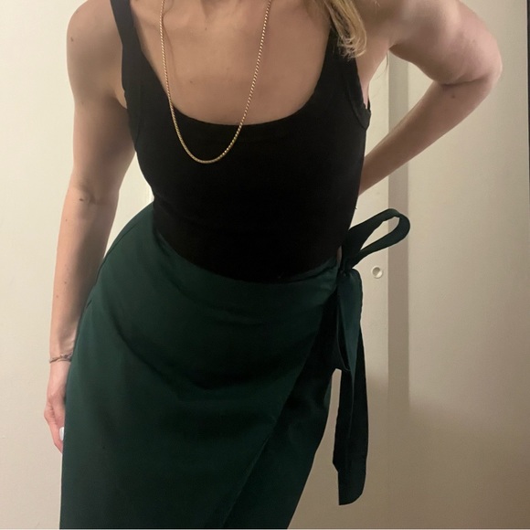 ASOS Green Wrap Skirt - Picture 1 of 7
